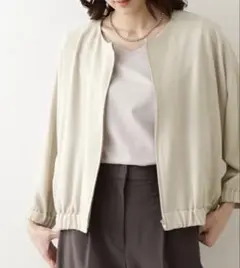 NATURAL BEAUTY BASIC ドルマンジップアップブルゾン