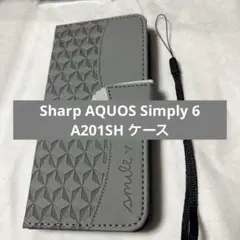 未使用✨️Sharp AQUOS Simply 6 A201SH ケース 手帳型