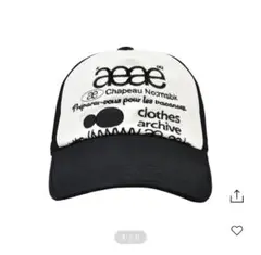 aeae メッシュバックキャップ ホワイト ブラック