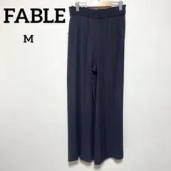FABLE プリーツパンツ　ワイドパンツ　M チャコール　　カイタック