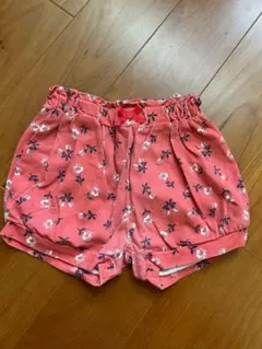 かぼちゃパンツ 90cm 女の子 赤 花柄 夏服 ウエストゴム