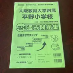 大阪教育大学附属平野小学校　過去問　2024年