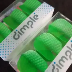 ダーツフライト　dimple 　シェイプ　　　ライムグリーン　2セット　新品