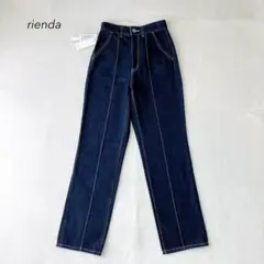 リエンダ　22AW 新品　センターピンタック　デニム　パンツ　26