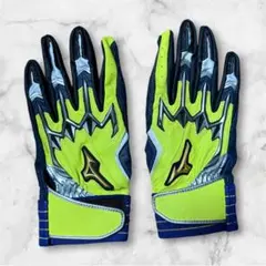 限定カラーミズノ バッティング用手袋 ネオンイエロー