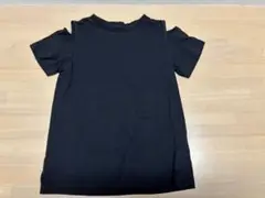 黒 肩開き Tシャツ 140cm