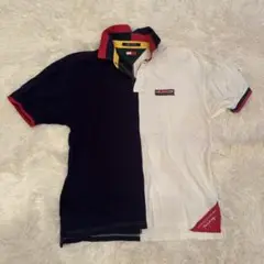 TOMMY HILFIGER ポロシャツ L ネイビー/ホワイト