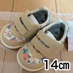 IFMEイフミー CALIN カラン スニーカー 花柄 ベージュ 14㎝