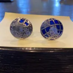 地球儀　カフスボタン