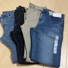 GU デニムパンツ 4色セット