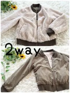 a626 マジェスティックレゴン 2WAY　アウター ブルゾン M リブ袖　上着