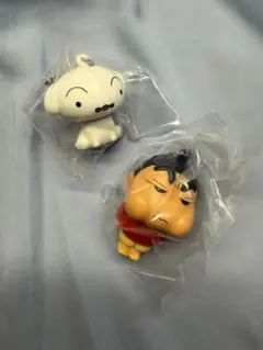 クレヨンしんちゃん　ふにゅふにゅマスコット　しんちゃん・シロセット