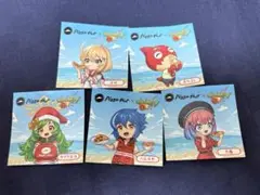 ピザハット×モンストコラボ　ステッカー5枚セット