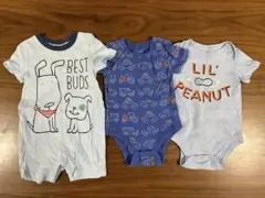babyGAP 半袖ロンパース 70cm 6-12m 3枚セット