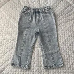 ◎美品◎ライトブルーフレアデニムパンツ　90