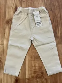 プチマイン　ベージュ ストレッチ　ストレート　パンツ 80 ライトベージュ