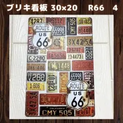 【4】R66ブリキ看板米国ヴィンテージ壁掛けパネルアンティークレトロ1A