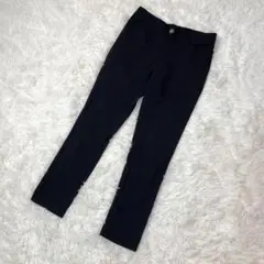 【美品】　スキニーパンツ　黒　L　シンプル　無地　1719