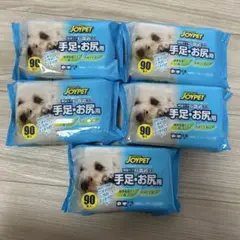 JOY PET 手足・お尻用ウェットティッシュ 90枚入　5袋
