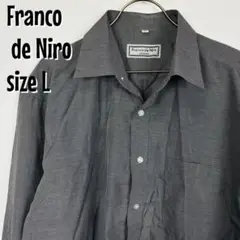 【0262】 Franco de Niro 長袖 シャツ グレー Lサイズ