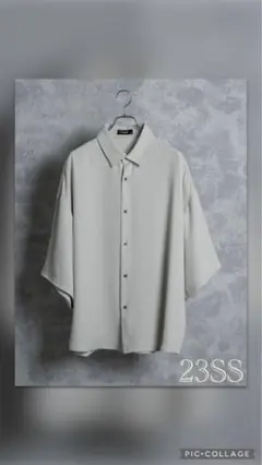 【KUUUPY】杢柄ベーシックレギュラーカラーシャツ（S）23SS
