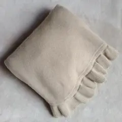 カシミヤ　円形ショール　ベージュ