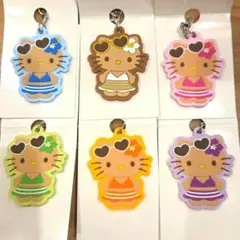 日焼けキティ ラバーストラップ❤全6種類❤コンプリート❤