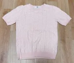 ユニクロ☆UNIQLO☆薄いピンク☆ニット☆M