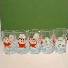 クレヨンしんちゃんグラス、コップ5個セット販売