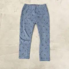UNIQLO レギンス 花柄ブルー