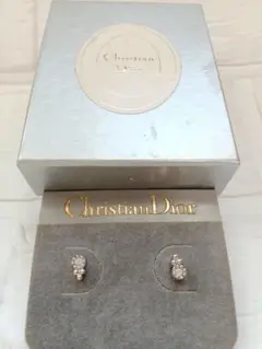 クリスチャン・ディオール ラインストーン ピアス