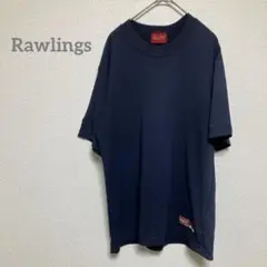 【ローリングス】薄手　訳あり　 Tシャツ Mサイズ ネイビー　赤　b342