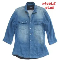 【NICOLE CLUB】ニコル　ソフトタッチ　七分袖　ビンテージシャツ 012