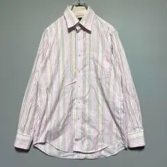 ユニクロ　タグは古いが見た目は美品　ストライプ長袖シャツ おしゃれ　綿100%