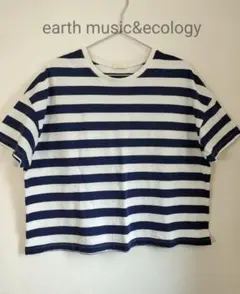 earth music&ecology ボーダーＴシャツ freesize