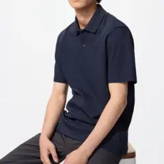 UNIQLO AIRism ポロシャツ ネイビー紺 ユニクロ エアリズムインナー
