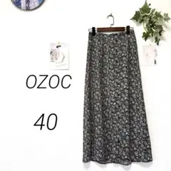 9917 OZOC オゾック 花柄ロングスカート サイズ40