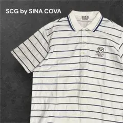 SCG by SINA COVA シナコバ ゴルフ　ポロシャツ　メンズ　ボーダー