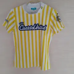 CuartoUnited ストライプ モックネックシャツ