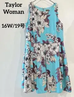Taylor Woman 【16W/19号くらい】フラワープリント ワンピース