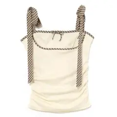 andmary Alice check ribbon tops ivory