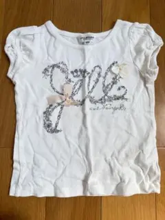 ジルスチュアートニューヨーク★ホワイト Tシャツ 100cm グリッター装飾