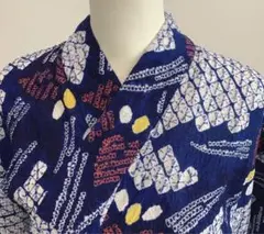 美品 有松鳴海絞り 浴衣 着物 木綿