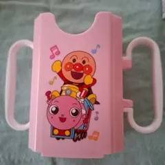 アンパンマン 紙パックジュースホルダー ピンク 折りたたみ式
