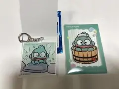 サンリオ 極楽湯 ハンギョドン アクリルキーホルダー クリアカード 特典