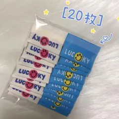 251 LUCKY笑颜　挟みタグ　刺繍タグ＊2種10枚ずつ 計20枚　ピスネーム