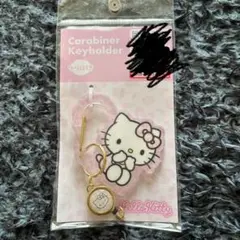 ハローキティ　リール付きカラビナ