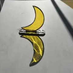 ステンドグラス　月の置物