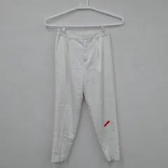 LAUTREAMONT テーパードパンツ ホワイト 無地 裏地付き 209 M