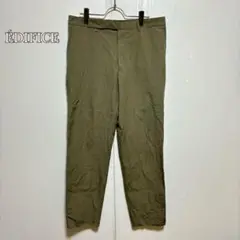 ⚫︎ÉDIFICEカジュアルパンツ（L）GRAY NAVY コットン　カーキ色
